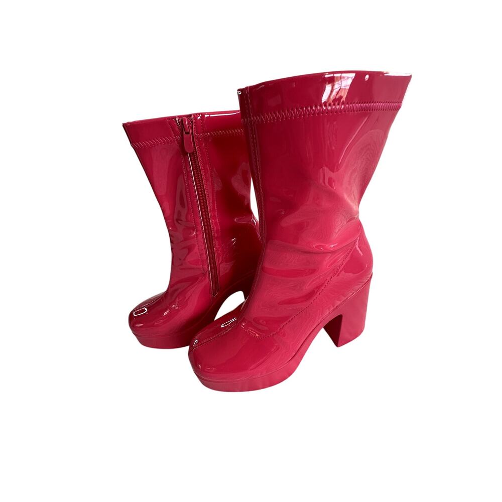 Dream Pairs Hot Pink Gogo Ankle Boots Platform Shoes